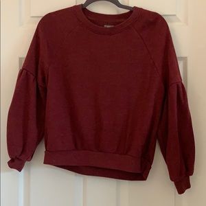 Red Aerie Cropped Sweatshirt